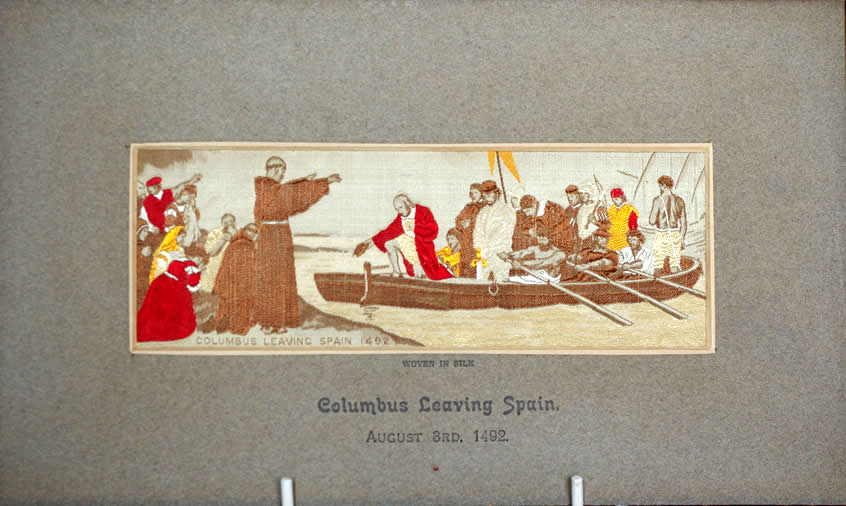 Stevengraph of Columbus Leaving Spain