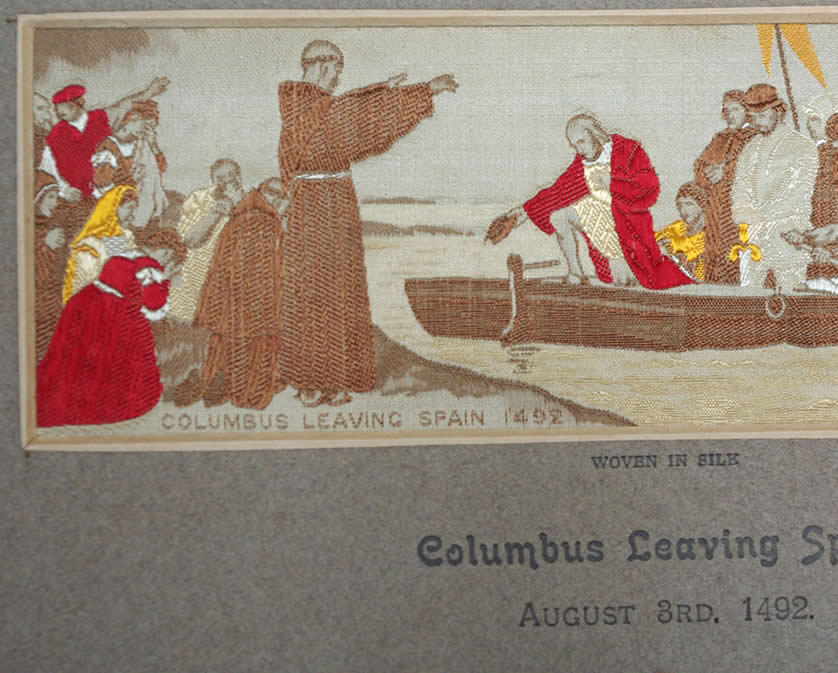 Stevengraph of Columbus Leaving Spain - Image 4