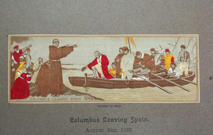 Stevengraph of Columbus Leaving Spain - Image 3