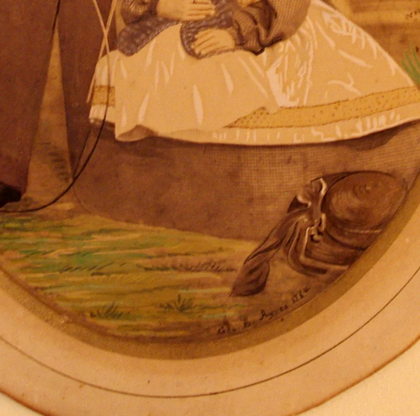 Water Colour by Geo B Ayres dated 1864 - Image 2