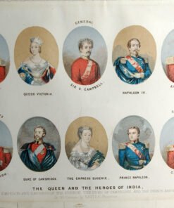 Alternative view of Baxter Print "The Queen & the Heroes of India"