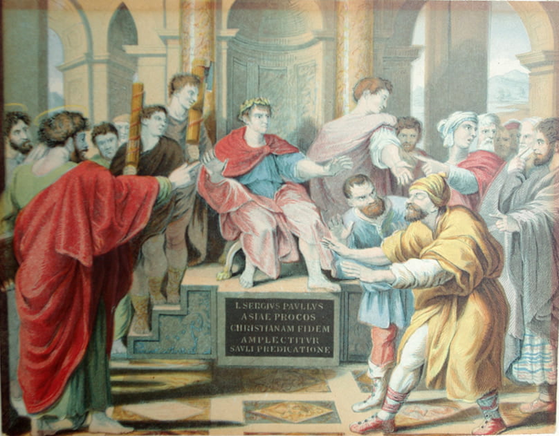 Le Blond The Raphael Cartoons - Elymas the Sorcerer Struck Blind