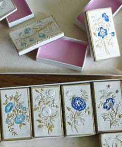 Baxter Set of 10 Needle Boxes with Baxter Print to the outside - Image 4