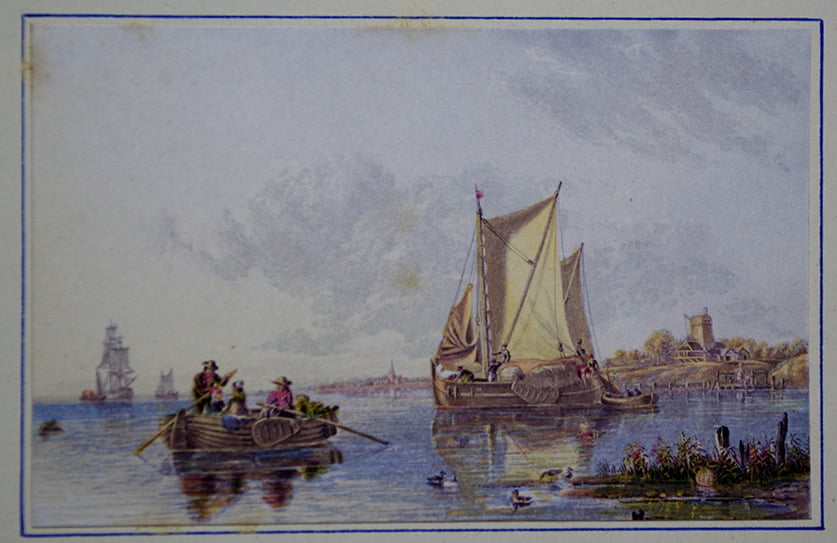 Baxter Print River Scene, Holland - Image 3