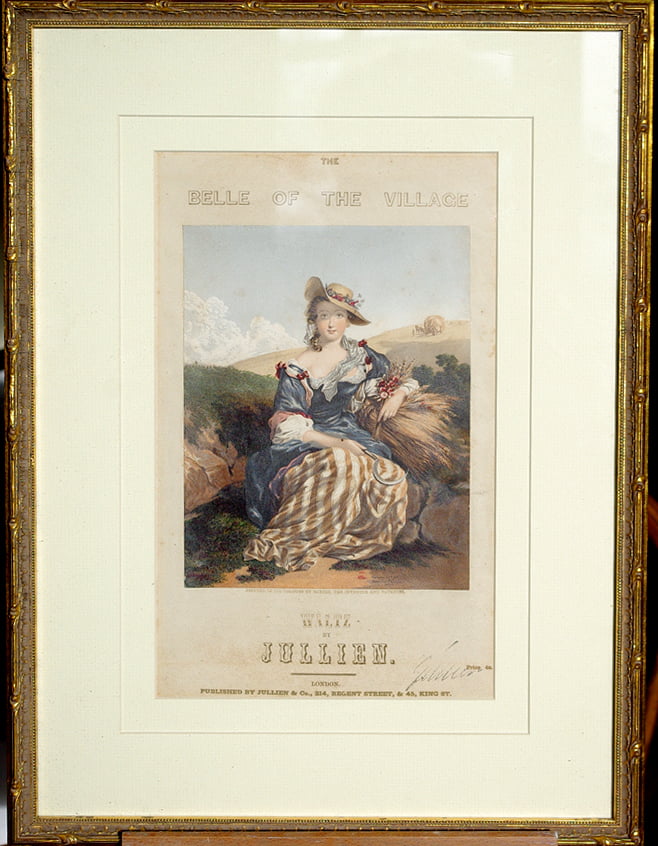 Baxter Print The Belle of the Village on Music by Julien