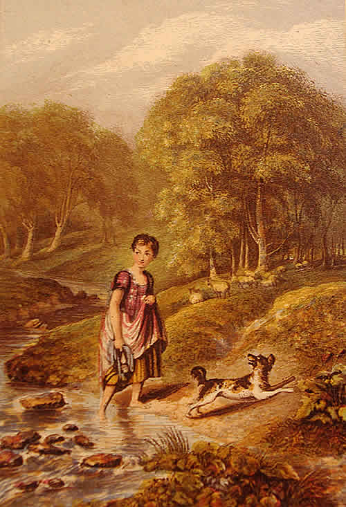 Baxter Print Crossing the Brook - Image 3