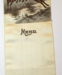 Antique Silk Menus used by "Cafe Martin" in New York 1904/6.