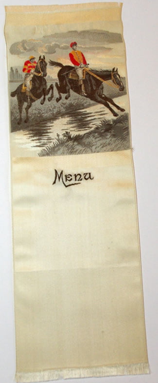 Antique Silk Menus used by "Cafe Martin" in New York 1904/6.