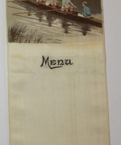 Antique Silk Menus used by "Cafe Martin" in New York 1904/6.