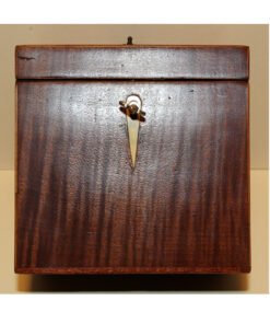 Mahogany Fiddleback Single Tea Caddy - Image 3