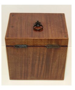 Mahogany Fiddleback Single Tea Caddy - Image 5