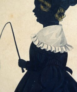 Painted Silhouette of Young Girl 1830-45 - Image 4