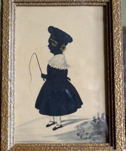 Painted Silhouette of Young Girl 1830-45