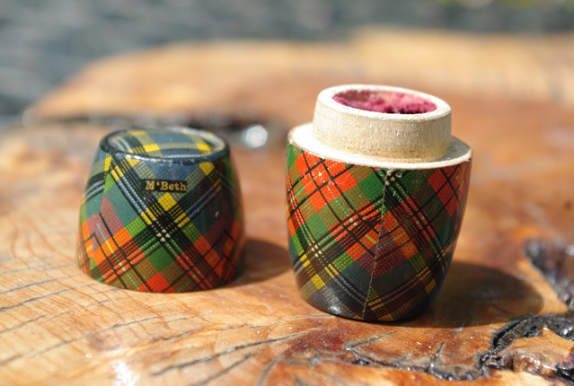 Tartanware Barrel Shaped Thimble Holder (McBeth) - Image 2