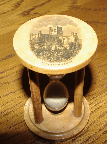 Mauchline ware Egg Timer "St Johns College Oxford". - Image 2