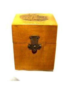 Mauchline ware Pair of Boxed Scent Bottles "St Germaine en Laye". - Image 4