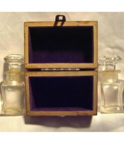 Alternative view of Mauchline ware Pair of Boxed Scent Bottles "St Germaine en Laye".