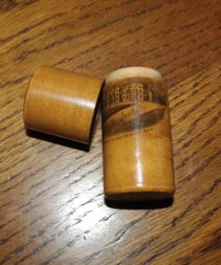 Mauchline ware Tube Container "West Parade Clacton upon Sea"