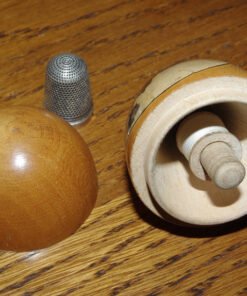Mauchline ware Egg Shaped Etui "Cowes, Isle of Wight" and Egg Cup "Weston-super-Mare". - Image 4