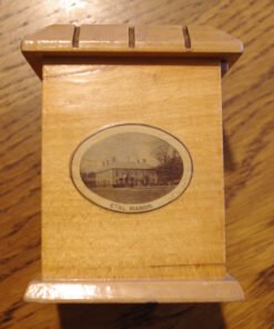 Mauchline ware Castle Moneybox "Etal Manor."