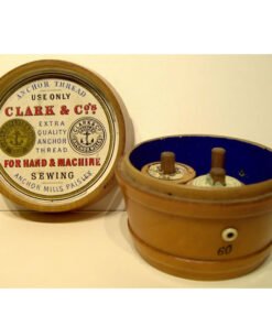 Alternative view of Mauchline ware Cotton Spool Container "Suspension Bridge, Clifton".
