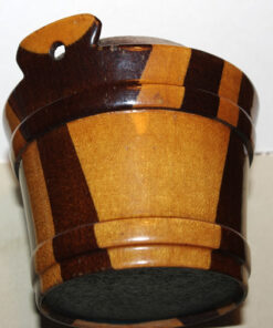 Mauchline Ware Two Wood Pin Cushion Sold by "Anderson, Bookseller, Dunkeld". - Image 5