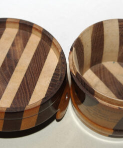 Mauchline Ware Two Wood Pin Cushion Sold by "Anderson, Bookseller, Dunkeld". - Image 3