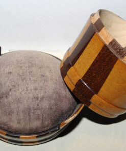 Mauchline Ware Two Wood Pin Cushion Sold by "Anderson, Bookseller, Dunkeld". - Image 7