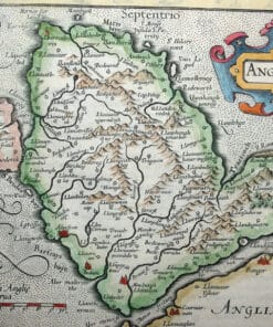 Antique Map of British Islands. Mercator (G.) Anglesey, Garnesay, Jarsay & Wight Vectis olim, circa 1623 - Image 8