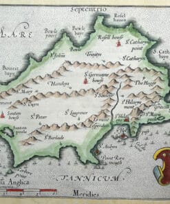 Antique Map of British Islands. Mercator (G.) Anglesey, Garnesay, Jarsay & Wight Vectis olim, circa 1623 - Image 4
