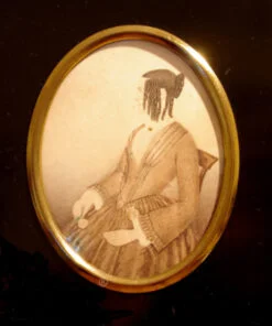 Alternative view of Naïve Watercolour Portrait 1840-50