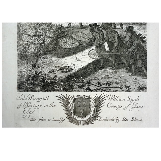 The Gentleman's Recreation 1686 "Taking Bird with a Low Bell and Batt Fowling" earliest known illustration of British Field sports. BLOME, Richard (1635-1705). - Image 2