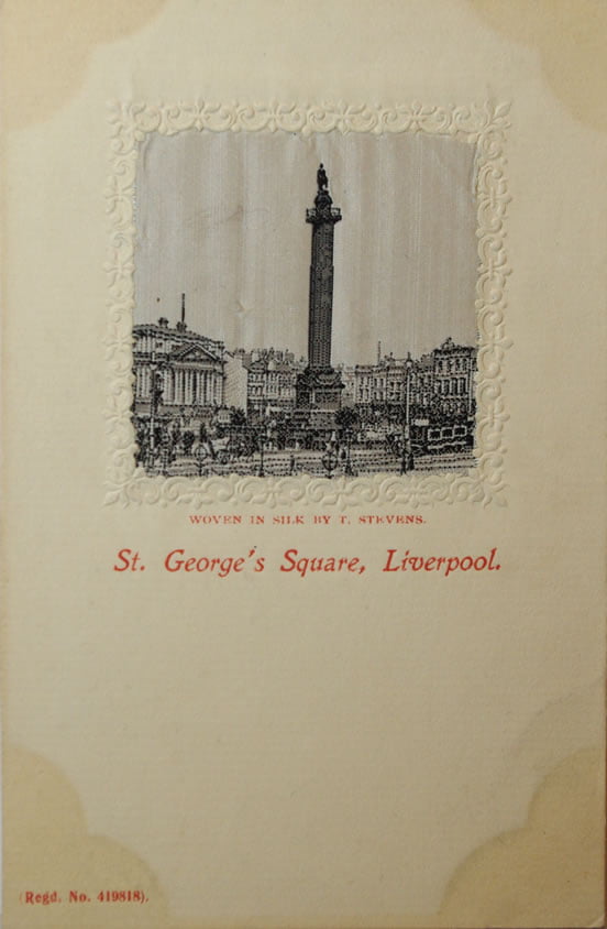 Silk Postcard St George's Square, Liverpool