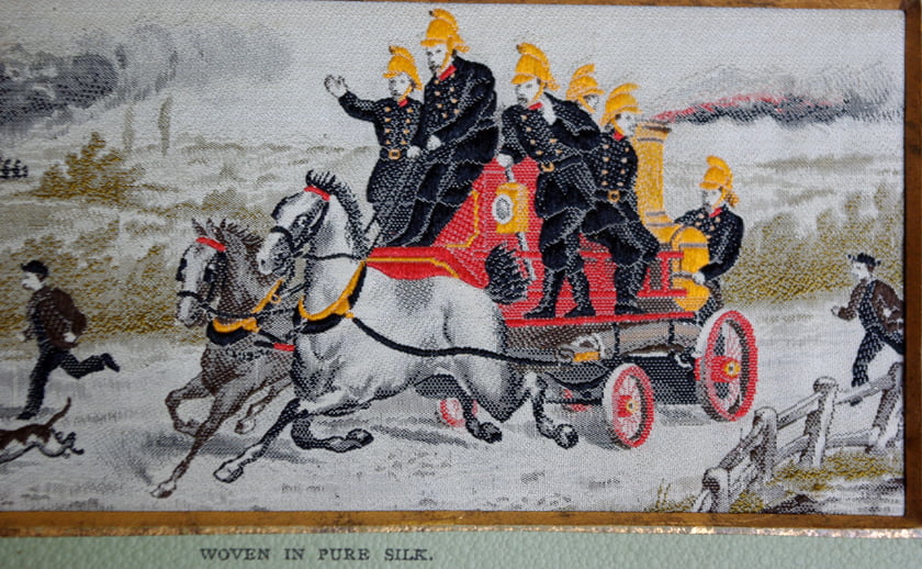 Stevengraph of For Life or Death - Heroism on Land (Two Horses) - Image 4