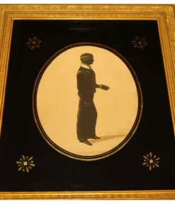 Silhouette Boy Standing Facing Right - Image 6