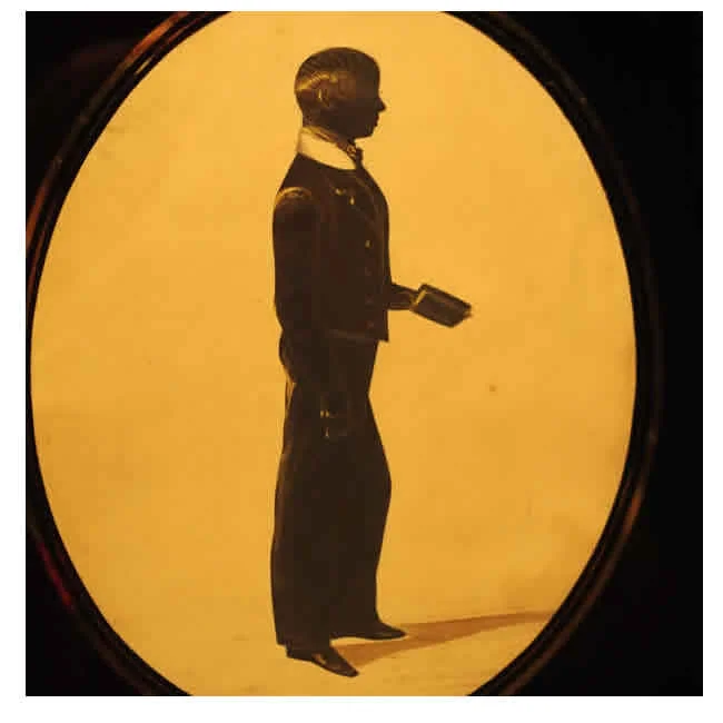 Silhouette Boy Standing Facing Right - Image 2