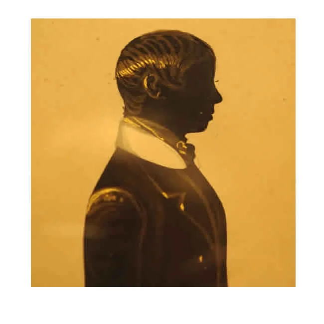 Silhouette Boy Standing Facing Right - Image 3
