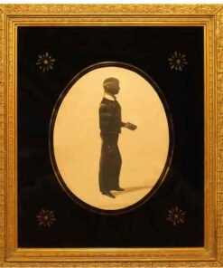 Silhouette Boy Standing Facing Right - Image 5