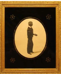 Silhouette Boy Standing Facing Right - Image 5