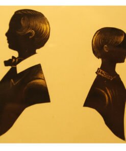 Alternative view of Family Set of five gilted silhouettes