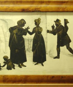Unusual Silhouette of Family Disagreement