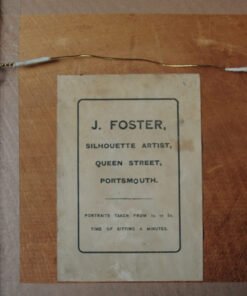 Coloured Silhouette by J Foster signed - Image 3