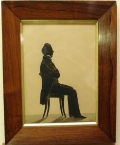 Samuel Metford (1810-96) Full Length Silhouette Portrait of a Seated Gentleman.