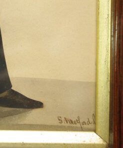 Samuel Metford (1810-96) Full Length Silhouette Portrait of a Seated Gentleman. - Image 3