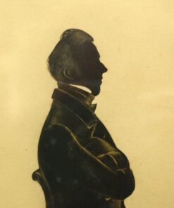 Samuel Metford (1810-96) Full Length Silhouette Portrait of a Seated Gentleman. - Image 4