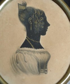 Alternative view of Bronzed Silhouette Lady facing Right