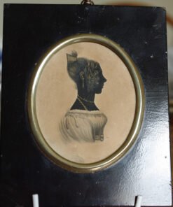 Bronzed Silhouette Lady facing Right
