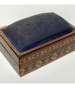Alternative view of Tunbridgeware Sliding Cover Box with Pin Cushion