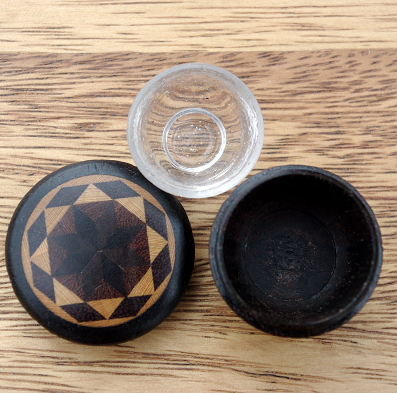 Tunbridge ware Rouge or Salve Pot - Image 5