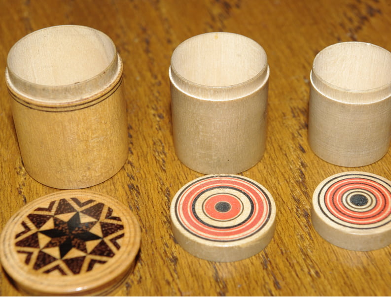 Stacking Boxes in early Tunbridgeware (2)